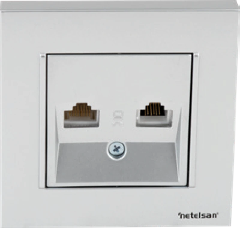 Data + Phone Socket (CAT 6 + CAT 3)
