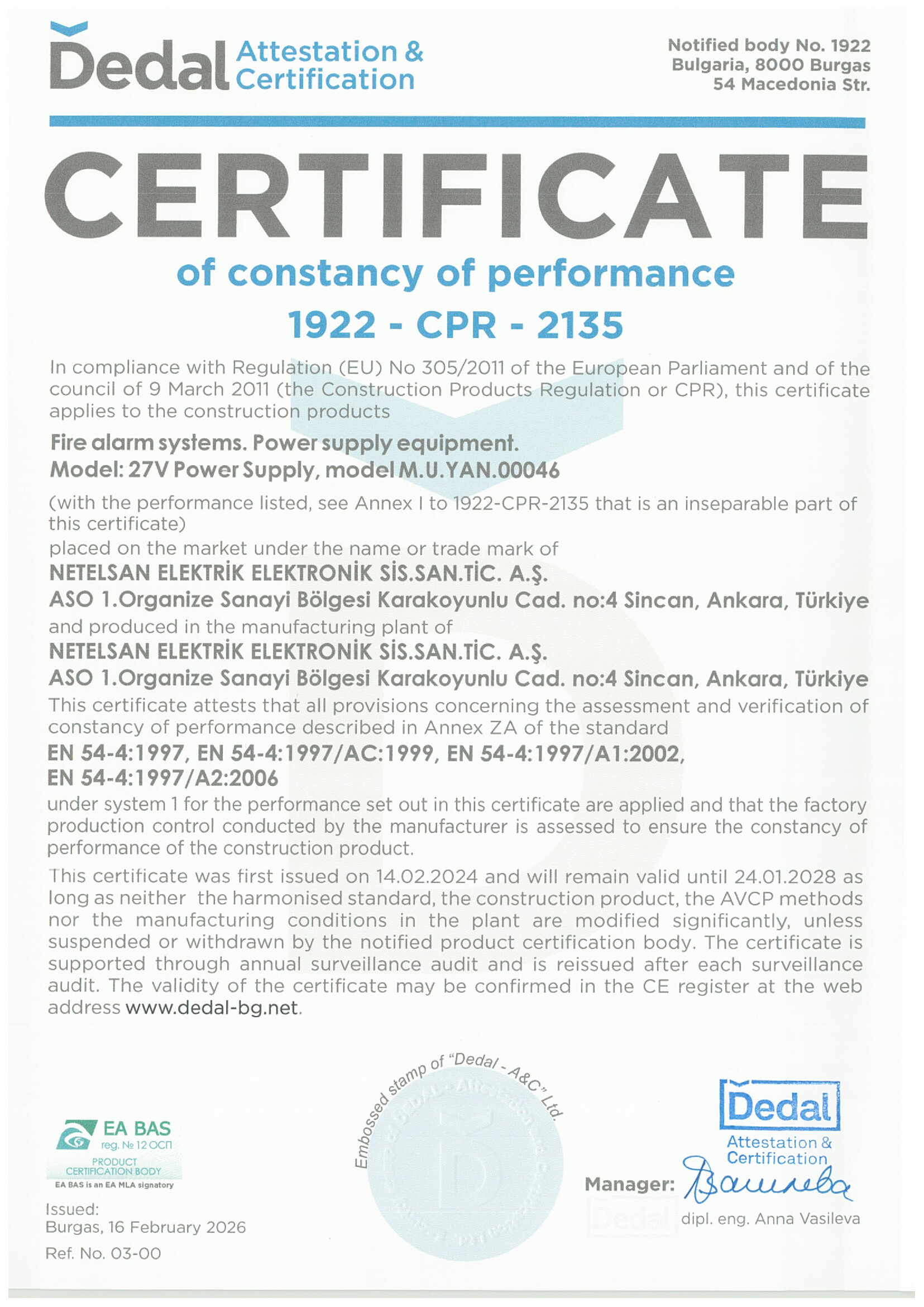 Akü Destekli Güç Kaynağı 1922-CPR-2135
